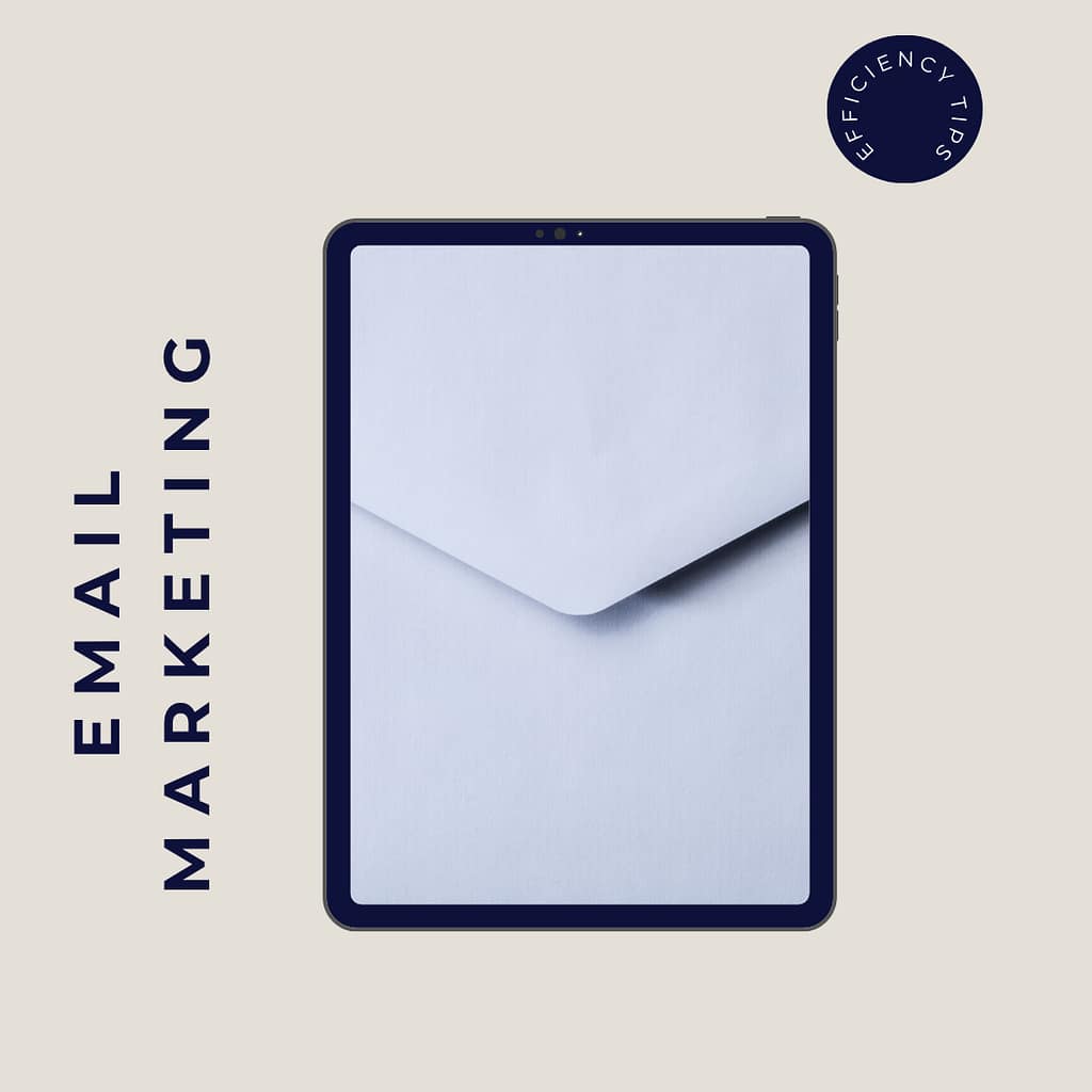 Stylized image representing the concept of email marketing strategy, featuring an envelope and email symbol, used for decorative purposes