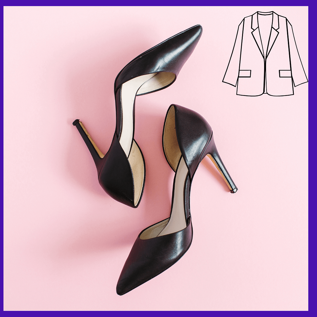 Black leather shoes